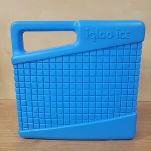 Igloo Blue Ice Pack 10x10x2 Reusable Can Cooler Refreeze #9780 Made in USA Vtg